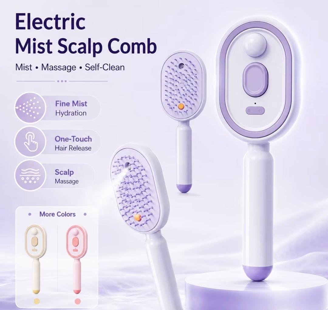 MistGlow™ 3-in-1 Hair Brush