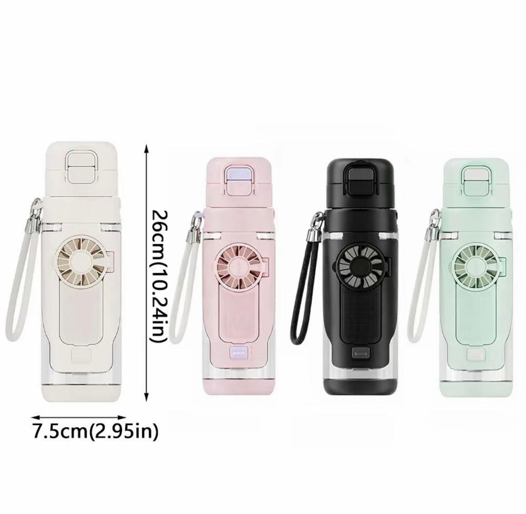Ultimate Summer Cooling Bottle – 3-in-1 Hydration + Mist + Fan